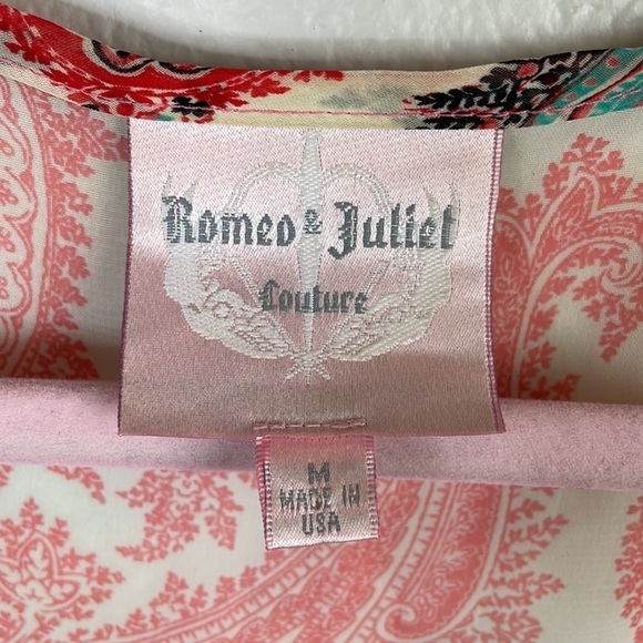 Romeo & Juliet couture paisley cover up kimono size M - Picture 3 of 5